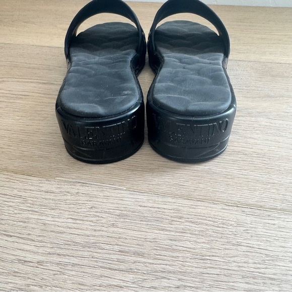 Valentino Atelier Rose Black Slide Women’s 38 MSRP $450 - Picture 7 of 9